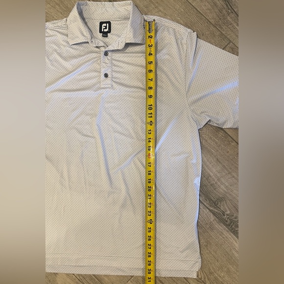 FootJoy Golf Polo Shirt Mens Large Geo Print Performance Short Sleeve Size Large - Picture 9 of 11